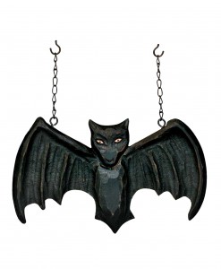 Black Bat Hanging Sign