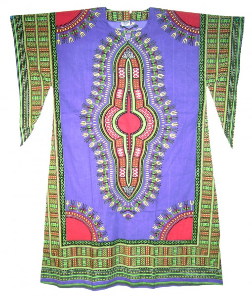 Women's Purple Long Dashiki Dress