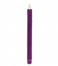 Purple Glitter Taper LED Candle