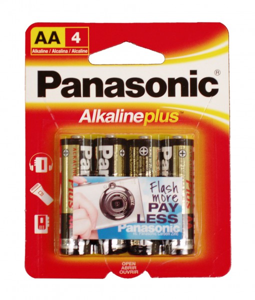 Panasonic Alkaline Plus AA Batteries 4-Pack