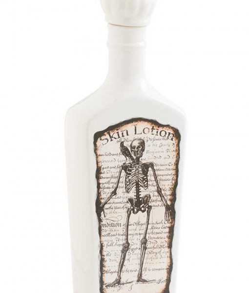 White Bottle with Skeleton