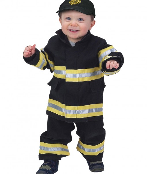 Toddler Black and Yellow Firefighter Costume