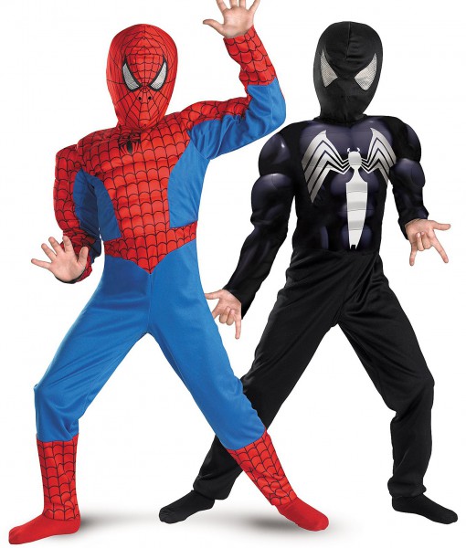 Child Reversible Muscle Chest Spiderman Costume