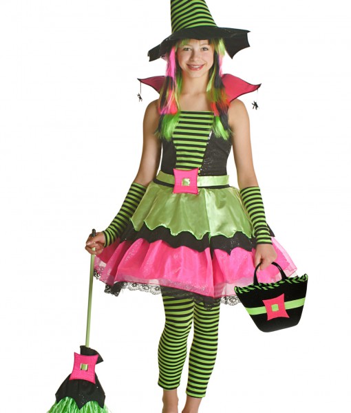 Tween Spiderina Witch Costume