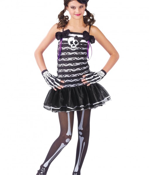 Teen Girls Skeleton Costume