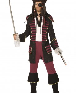 Mens Burgundy Pirate Costume