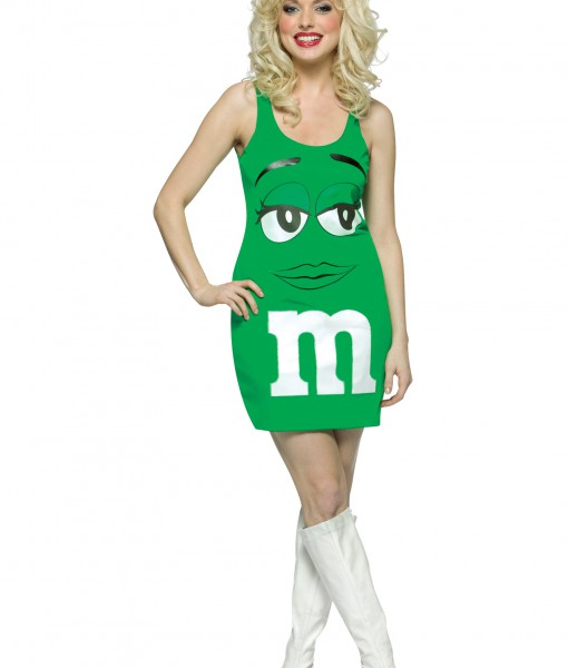 Womens Green M&M Costume