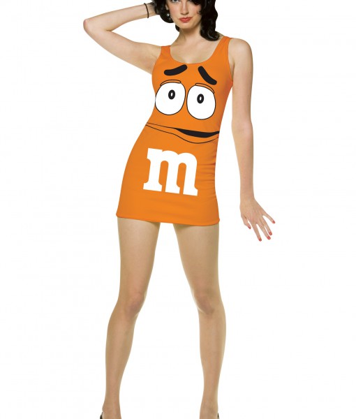Womens Orange M&M Costume