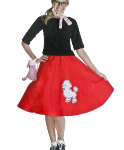 Adult Red 50s Poodle Skirt