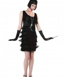 Black Fringe 1920's Flapper Costume