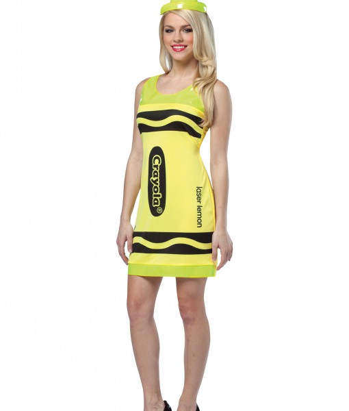 Sexy Laser Lemon Crayon Dress