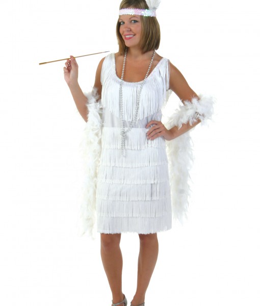 White Flapper Girl Costume