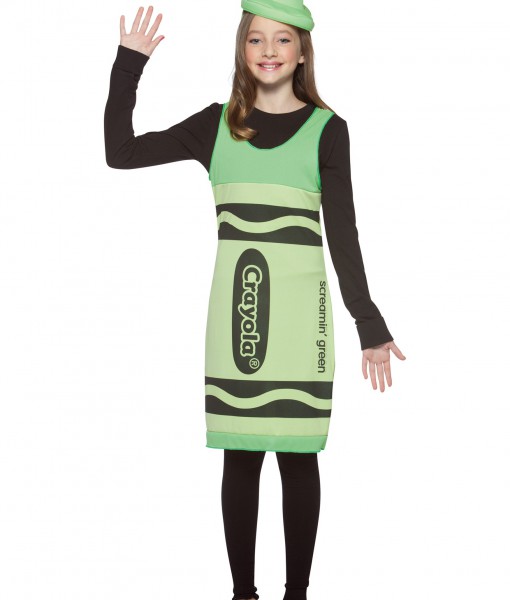 Tween Screamin' Green Crayon Dress