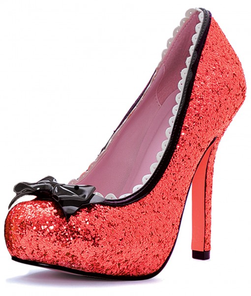 Red Glitter High Heels