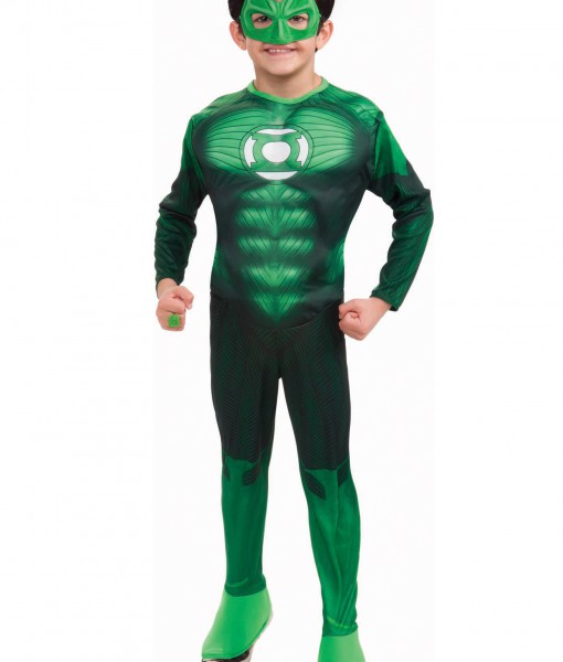 Kids Muscle Chest Green Lantern Costume