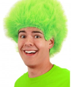 Fuzzy Lime Wig