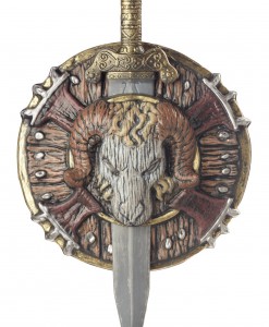 Barbarian Combat Shield and Sword