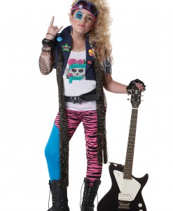 Girls 80s Glam Rocker Costume