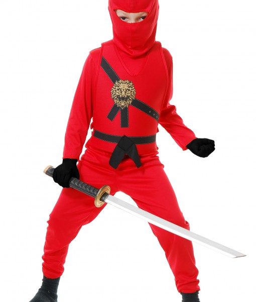 Child Red Ninja Master Costume