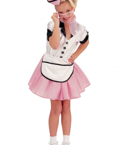 50s Child Soda Pop Girl Costume