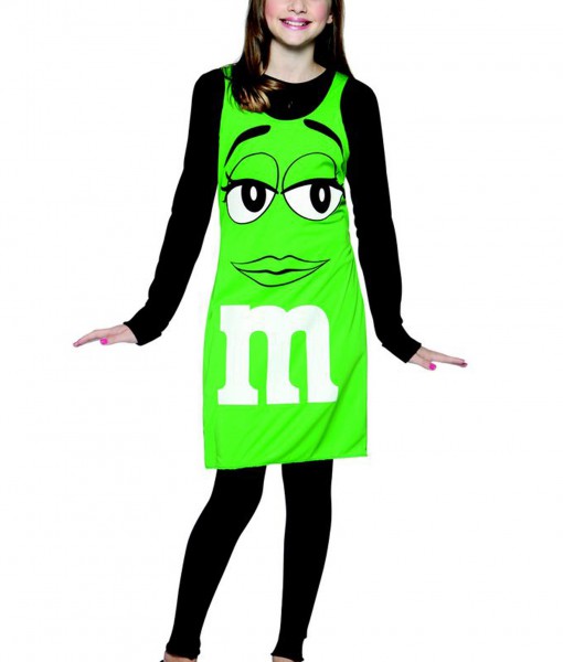 Tween M&M Green Tank Dress