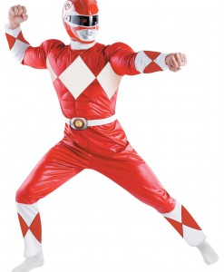 Adult Deluxe Red Power Ranger Costume