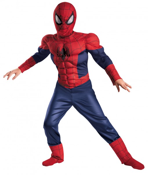 Boys Ultimate Spider-Man Classic Muscle Costume
