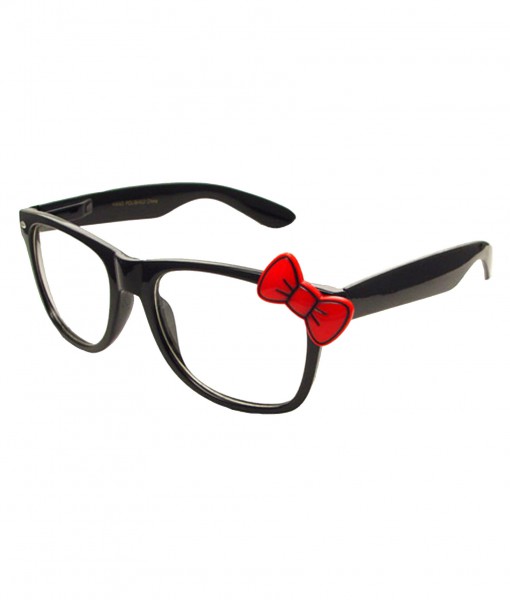 Black Glasses with Bow
