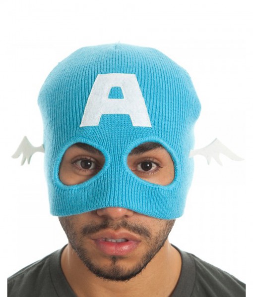 Marvel Captain America Half Mask Knit Beanie