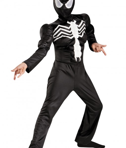 Boys Ultimate Black Suited Spider-Man Classic Muscle Costume