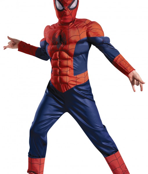 Boys Ultimate Spider-Man Muscle Light Up Costume