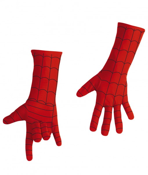Kids Deluxe Spiderman Long Gloves