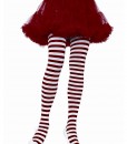 White / Red Striped Tights