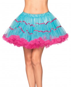 Turquoise and Neon Pink Petticoat