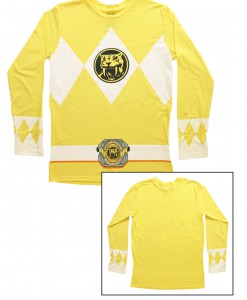 Yellow Power Rangers Long Sleeve Costume Shirt