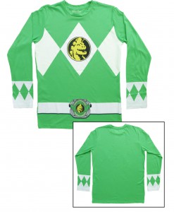 Green Power Rangers Long Sleeve Costume Shirt