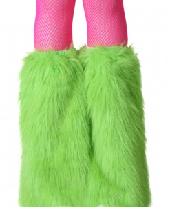 Adult Green Furry Boot Covers