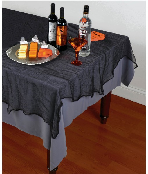 Black Cheesecloth Tablecloth