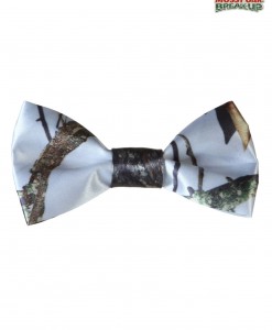 White Mossy Oak Pre-Tied Bow Tie