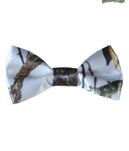 White Mossy Oak Pre-Tied Bow Tie