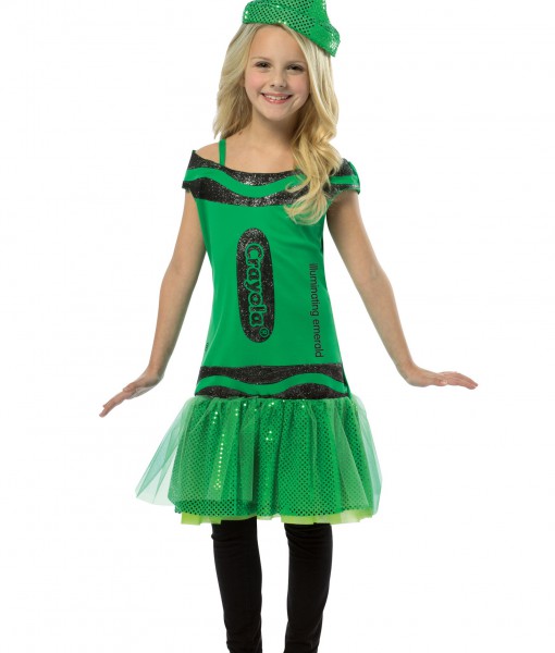 Child Crayola Glitz Emerald Dress