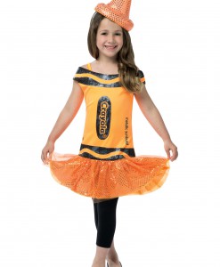 Child Crayola Glitz Orange Dress