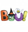 Airblown Boo Sign w/ Witch and Ghost