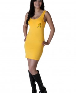 Womens Star Trek Yellow Tunic Dress
