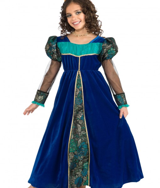 Girls Blue Camelot Princess Costume