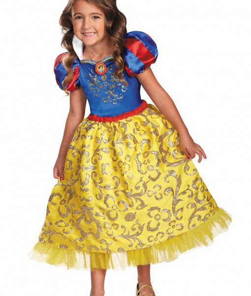 Girls Snow White Sparkle Deluxe Costume
