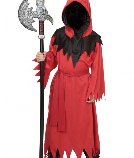 Boys Red Faceless Ghost Costume