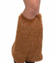 Adult Brown Furry Leg Warmers