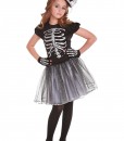 Girls Silver Skeleton Costume
