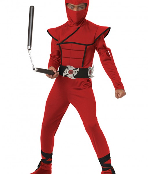 Boys Red Stealth Ninja Costume
